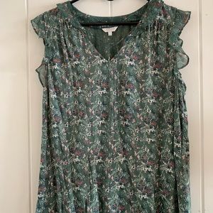 Lucky Brand Floral V-Neck Top